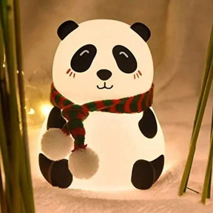 Cute panda stuffed animal with built-in light lamp for kids, soft plush toy from 1238 brand, ideal as a comforting night light
