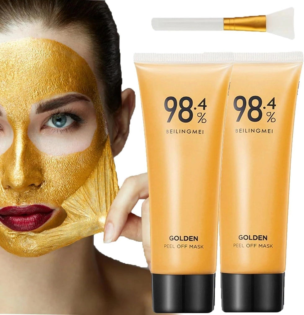 Gold Peel off Mask from 1690, a stretch marks and scar removal cream and oil in a pack of two, shown in the image.