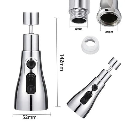 Three-mode kitchen sink faucet from 26041, showcasing a modern kitchen sink accessory with sleek design and adjustable water flow options.