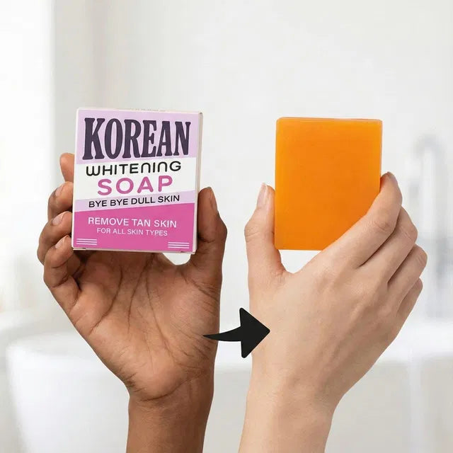 Korean whitening soap bar from 5912, a shaving soap in a pack of two, with a smooth, white soap surface and packaging.