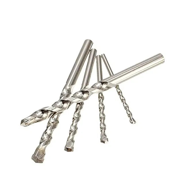 5-piece masonry drill bit set for concrete and brick walls, featuring durable hand tools from 11798 brand.