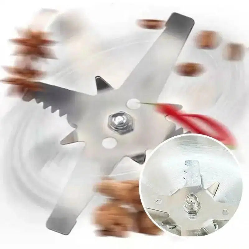 Stainless steel 1238 coffee grinder for herbs, spices, nuts, grains, and coffee, featuring a sleek modern design.