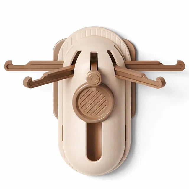 Pair of 31446 modern foldable wall hook brackets with no-drill, self-adhesive design, high load capacity, suitable for hooks and accessories.