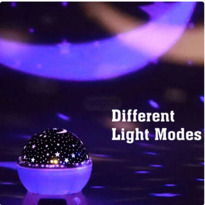 Star Master Projector Night Lamp by 18281, showcasing a compact projector lamp emitting starry sky patterns.
