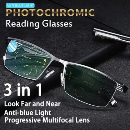 Pair of 25544 brand 3D reading glasses with clear lenses, designed for daily use, shown in a close-up image.