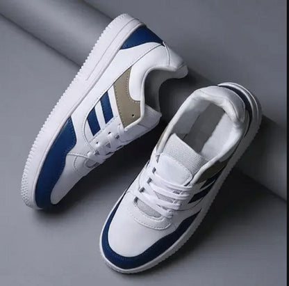 Anjrs men's casual sports shoes in black and white, comfortable running and walking shoes for boys and men, brand 1889.