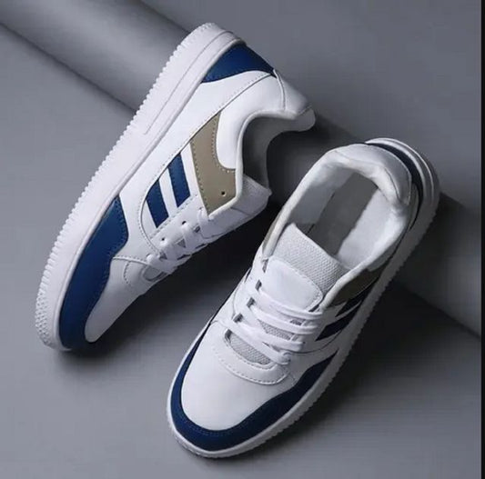 Anjrs men's casual sports shoes in black and white, comfortable running and walking shoes for boys and men, brand 1889.