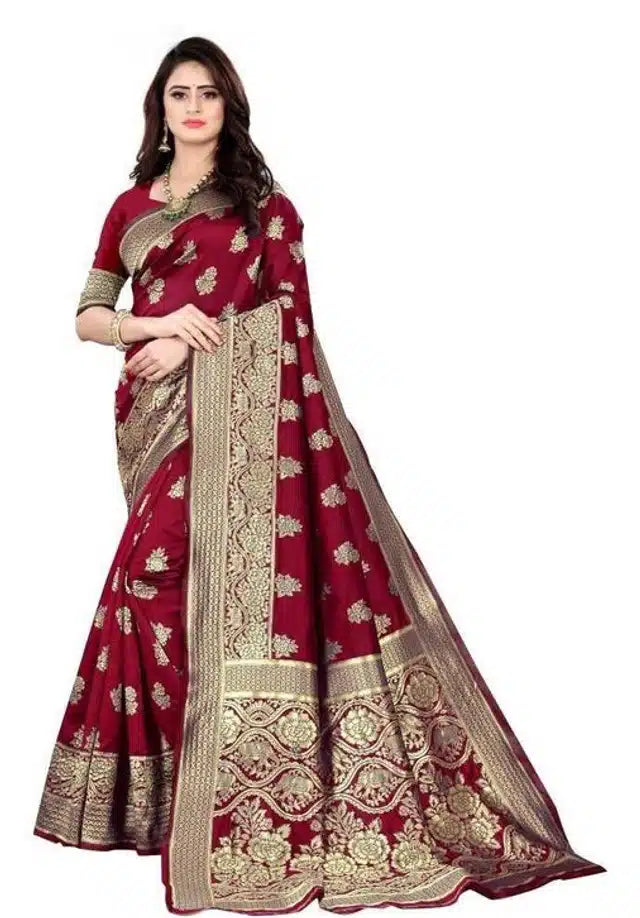 Black Jacquard foil printed saree for women, 6.3 meters, featuring intricate patterns and elegant design.