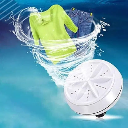 Portable mini ultrasonic turbine washing machine accessory by 1238, compact and lightweight for efficient laundry cleaning.