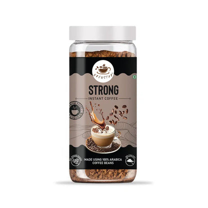 Brewstar Strong Coffee pot from 34136 brand, with a sleek stainless steel design and a black handle for brewing coffee.