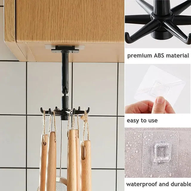 Wall-mounted adjustable degree hook sticker for hookahs, featuring a sleek design and versatile mounting for easy use.