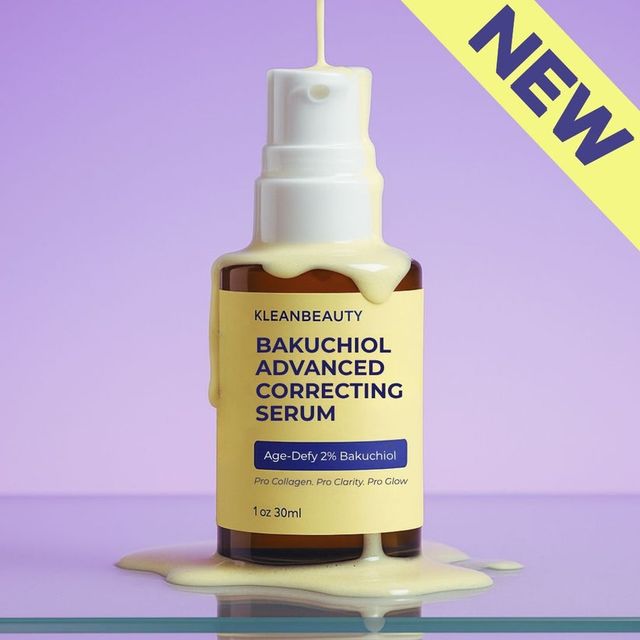 Cream jar of 18058 Bakuchiol Advanced Correcting Serum, a skincare cream in a white container with a silver lid.