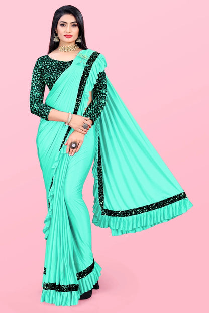 Maroon Lycra blend solid saree for women, 6.3 meters, featuring smooth fabric and elegant drape, by brand 6706.
