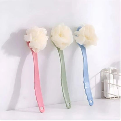 Set of two 19381 body bath brushes with long handles and deep cleaning loofahs for exfoliating and cleansing skin during bathing