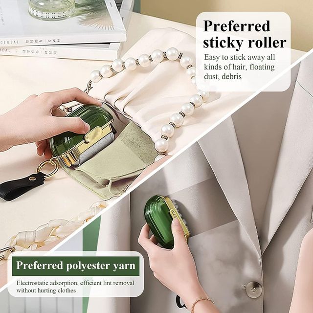 Double-sided portable lint shaver roller by 19333, compact travel lint remover with dual blades for clothing lint and fuzz removal.