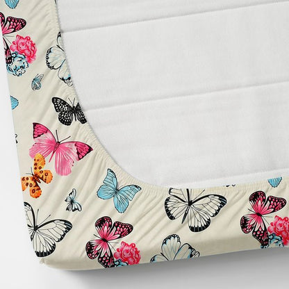 Premium microfiber fitted bedsheet with elastic edges and two pillow covers, measuring 70x76 inches, in a soft, smooth fabric.
