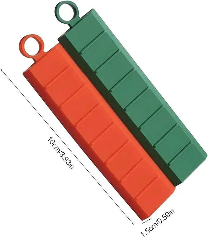 Two silicone magnetic vegetable choppers from 1238, manual kitchen tool with blades for easy vegetable cutting and chopping.