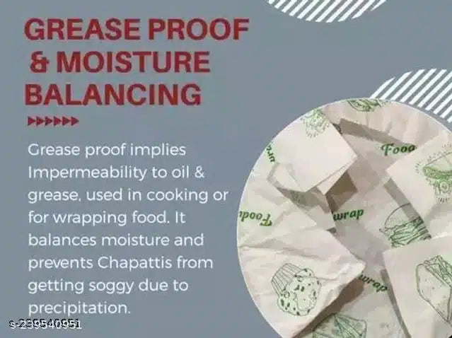 Food wrapping butter paper roll by 7742, two 25-meter rolls of food-grade paper for wrapping and protecting food items.