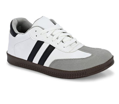 Anjrs men's casual sports shoes in black with white accents, designed for running and everyday comfort.