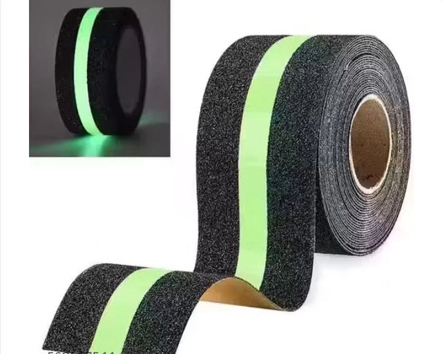 Anti-slip glow tape by 19202, 5 meters long, adhesive safety tape with glowing surface for improved grip and visibility.