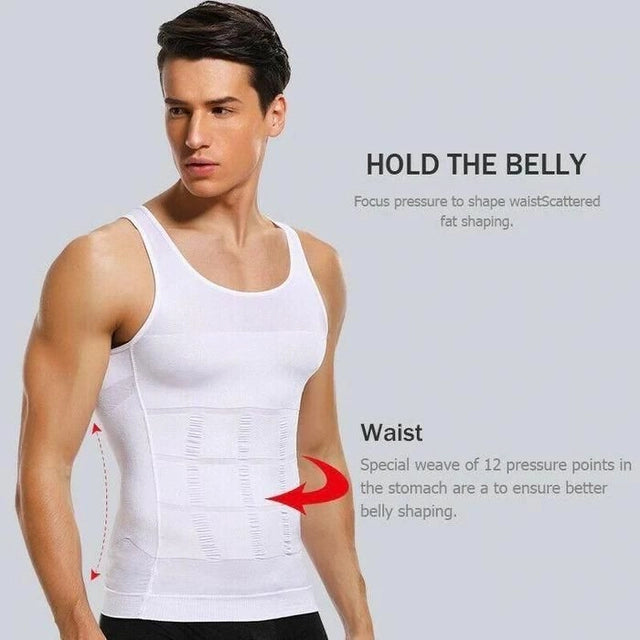 Men's solid compression flexvest from 35252, showcasing a fitted, stretchable vest designed for active wear and support.