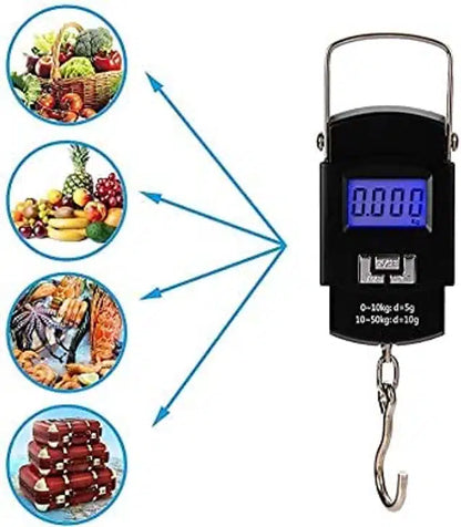 Digital kitchen scales by 1381 with 50 kg capacity, showing a clear digital display and stainless steel platform.