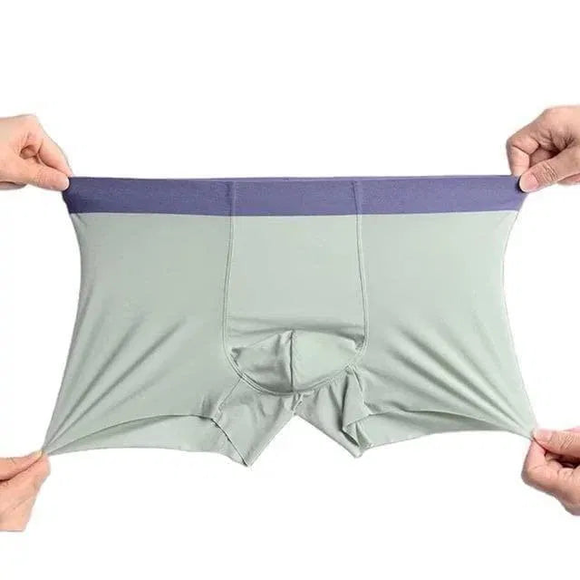 Men's Ice Silk Briefs Boxers by 34751, pack of three, showing lightweight, breathable ice silk fabric and comfortable fit.