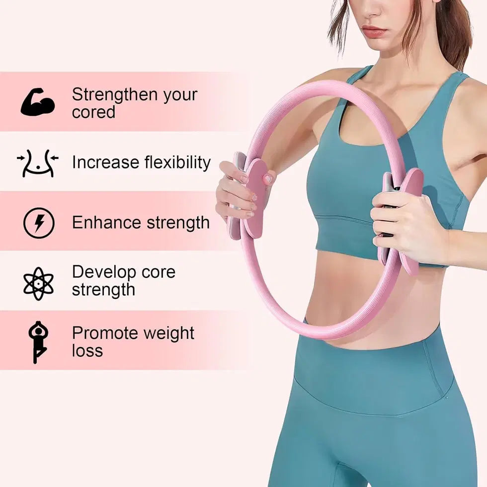 Exercise Pilates Ring by 1238, a compact fitness exerciser with padded handles for toning and strengthening muscles.
