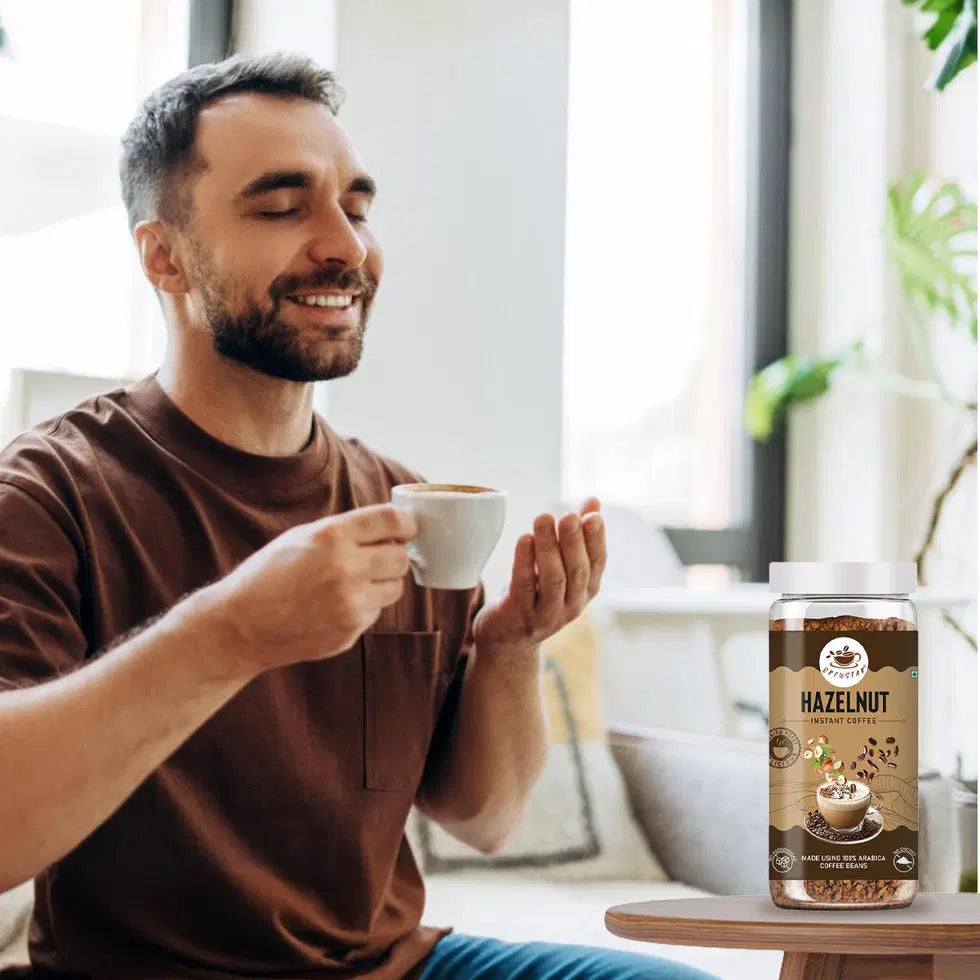 Brewstar Crunchy Hazelnut coffee pods for coffee pots, featuring roasted hazelnut flavor and aromatic profile.