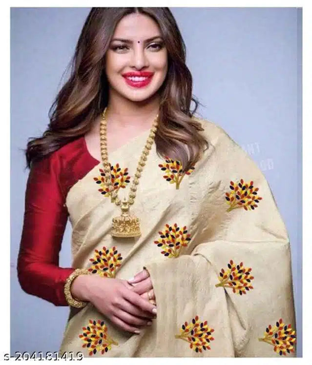 Off white Jacquard saree for women with intricate pattern, 6.3 meters, by 6246, showcasing elegant traditional attire.