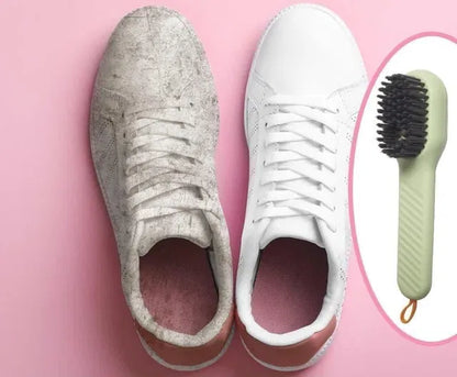 Multifunctional Shoe Polishing Brush by 19357 with natural bristles for cleaning and shining leather shoes.