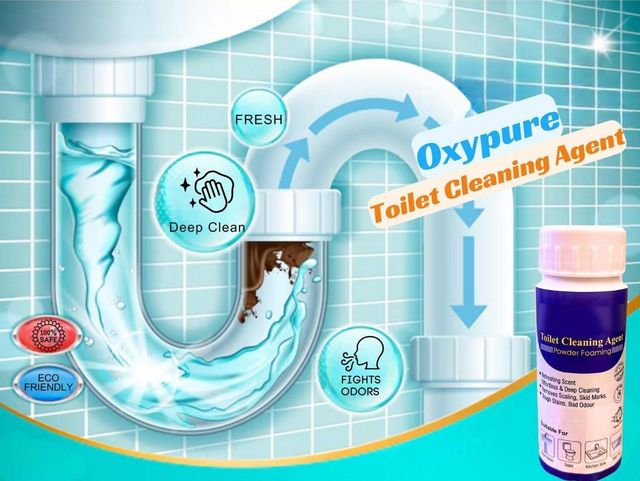 Two 100 gm packs of 1361 toilet cleaning detergent liquid with blue liquid inside clear packaging.