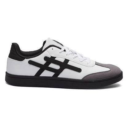 Anjrs Men's casual sports shoes in black with white accents, comfortable running style for boys and men, brand 1889.