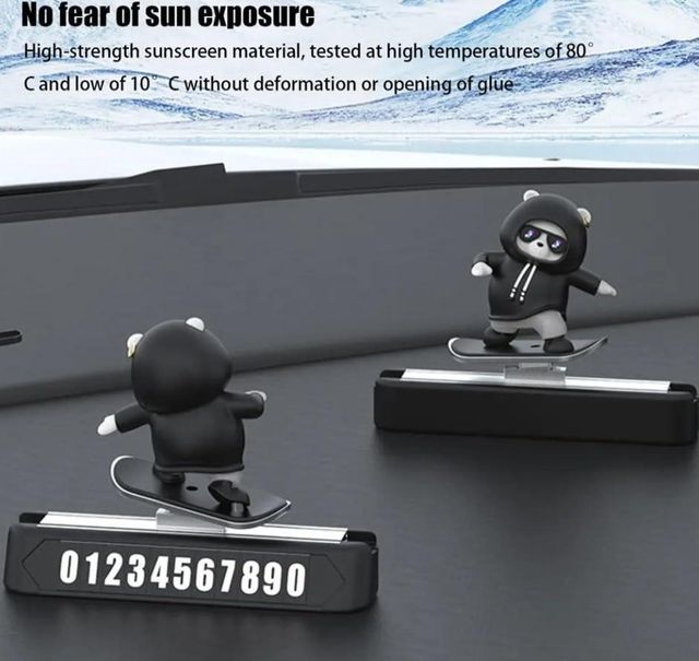 Decorative car dashboard showpiece featuring a detailed figurine from the 26041 brand, placed on a vehicle dashboard.