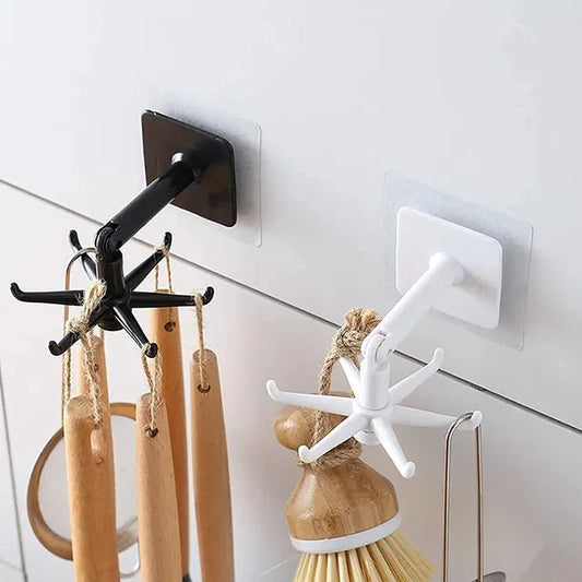 Wall-mounted adjustable degree hook for hookahs, featuring a sticker design by 31446, shown attached on a surface.