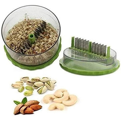 Plastic garlic crusher from 4485 kitchen tool set, showing the textured gripping handle and metal crushing grate.