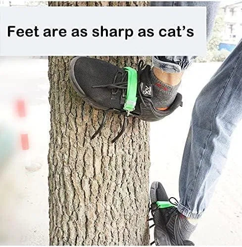 Pair of multi-tool tree climbing gear for gardening, featuring durable straps and safety handles for secure tree work.