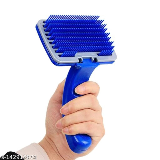 Multicolor ABS plastic grooming slicker brush for pets, designed for gentle detangling and brushing pet fur.