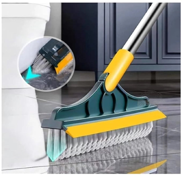 25560 2-in-1 floor scrub cleaning brush wiper with sturdy handle and dual brushes for easy sweeping and mopping of floors.