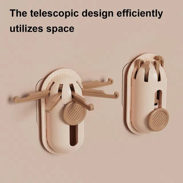 Pair of modern foldable wall hook brackets by 31446, self-adhesive, no-drill design, high load capacity, ideal for hanging items.