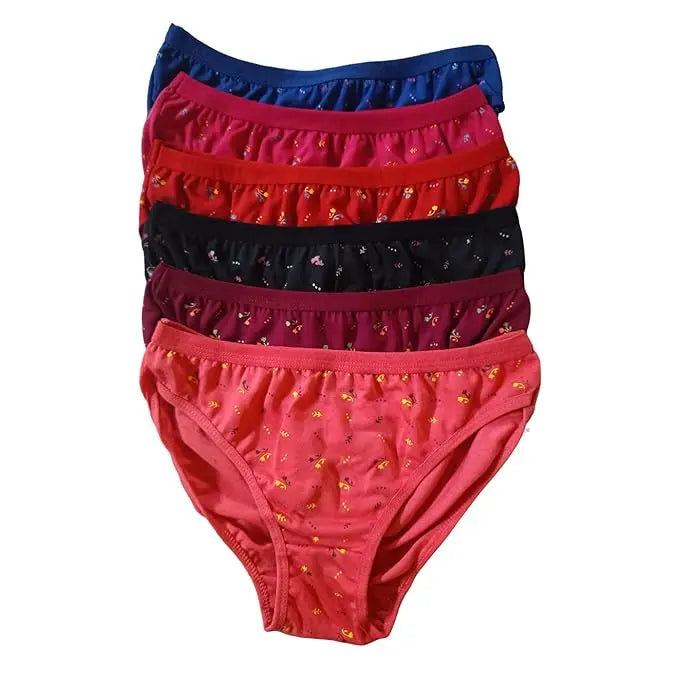 Set of three women's hipster briefs in multicolor, featuring comfortable fit and soft fabric, from 18944 brand.
