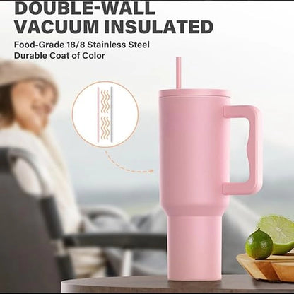 Stainless steel insulated tumbler in 1200 ml capacity, designed for water bottles, with a sleek silver finish and spill-proof lid.