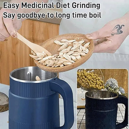 Stainless steel 1238 coffee grinder for herbs, spices, nuts, grains, and coffee, showing a sleek modern design for home use.