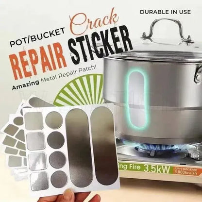 Set of five professional aluminum patch repair kits for sewing decorative patches, ideal for fixing leaks and adding style.