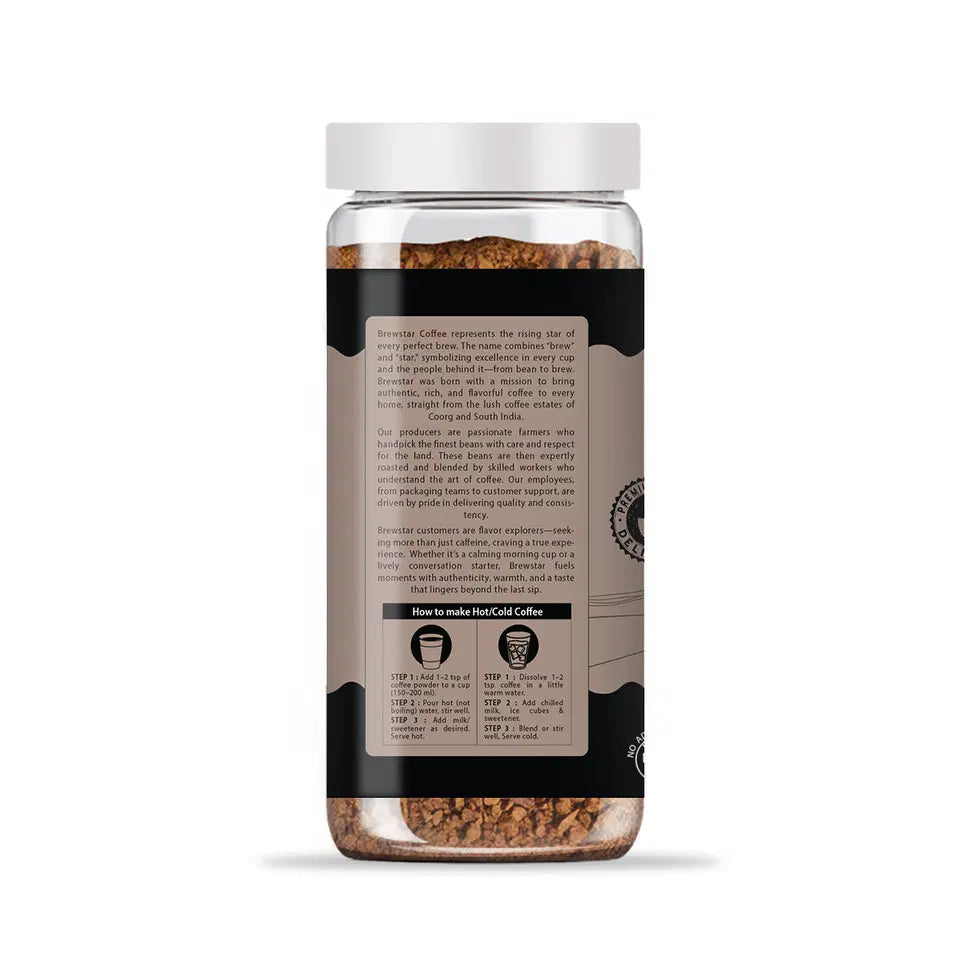 Brewstar Strong Coffee in a coffee pot, featuring a sleek design with the brand 34136 visible on the product.