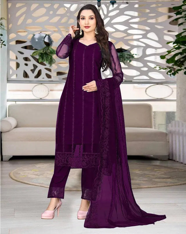 Women’s kurta set with matching dupatta and bottomwear by 15801, featuring a stylish, traditional design and comfortable fit.