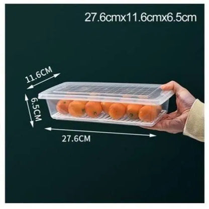 Pair of 16699 fridge storage containers jars for organized food storage in clear plastic, with secure lids.