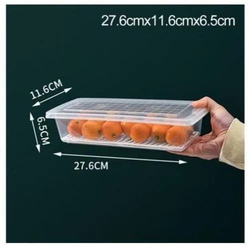 Pair of 16699 fridge storage containers jars for organized food storage in clear plastic, with secure lids.