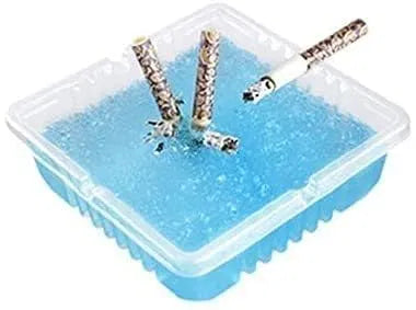 Pack of 5 smokeless cigarette ashtrays by 19333, odorless design, durable plastic, compact for easy cigarette disposal.