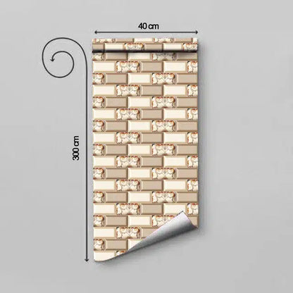 Multicolor PVC self-adhesive wall stickers on a 300x40 cm sheet, suitable for wall decor and murals.